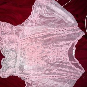 Pink Cover up shirt